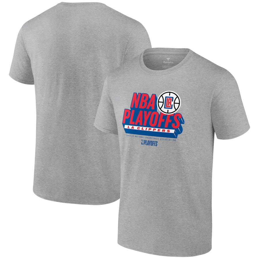 Men 2024 NBA Los Angeles Clippers grey style 5 Tshirts